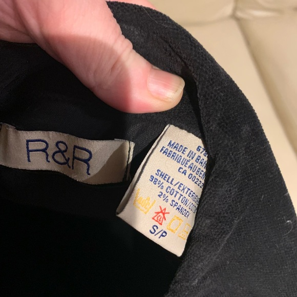 Vintage R&R. Bk small plush corduroy jacket. Never worn. - Picture 3 of 3